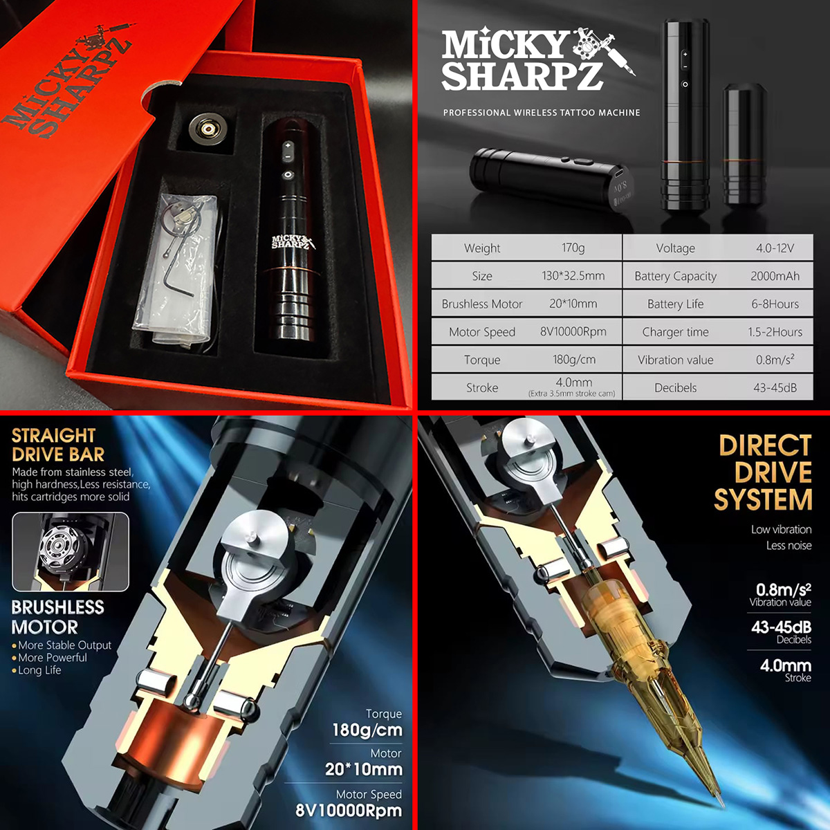 NEW - Tattoo Pen Machines :: MICKY SHARPZ TATTOO PEN - MKI
