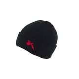 Official Micky Sharpz Black Beanie Hat with Red TDial Icon - ONE SIZE